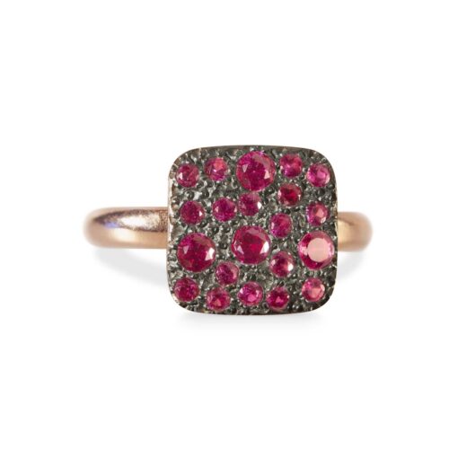 Alisei - Anello Pavè Quadrato Piccolo