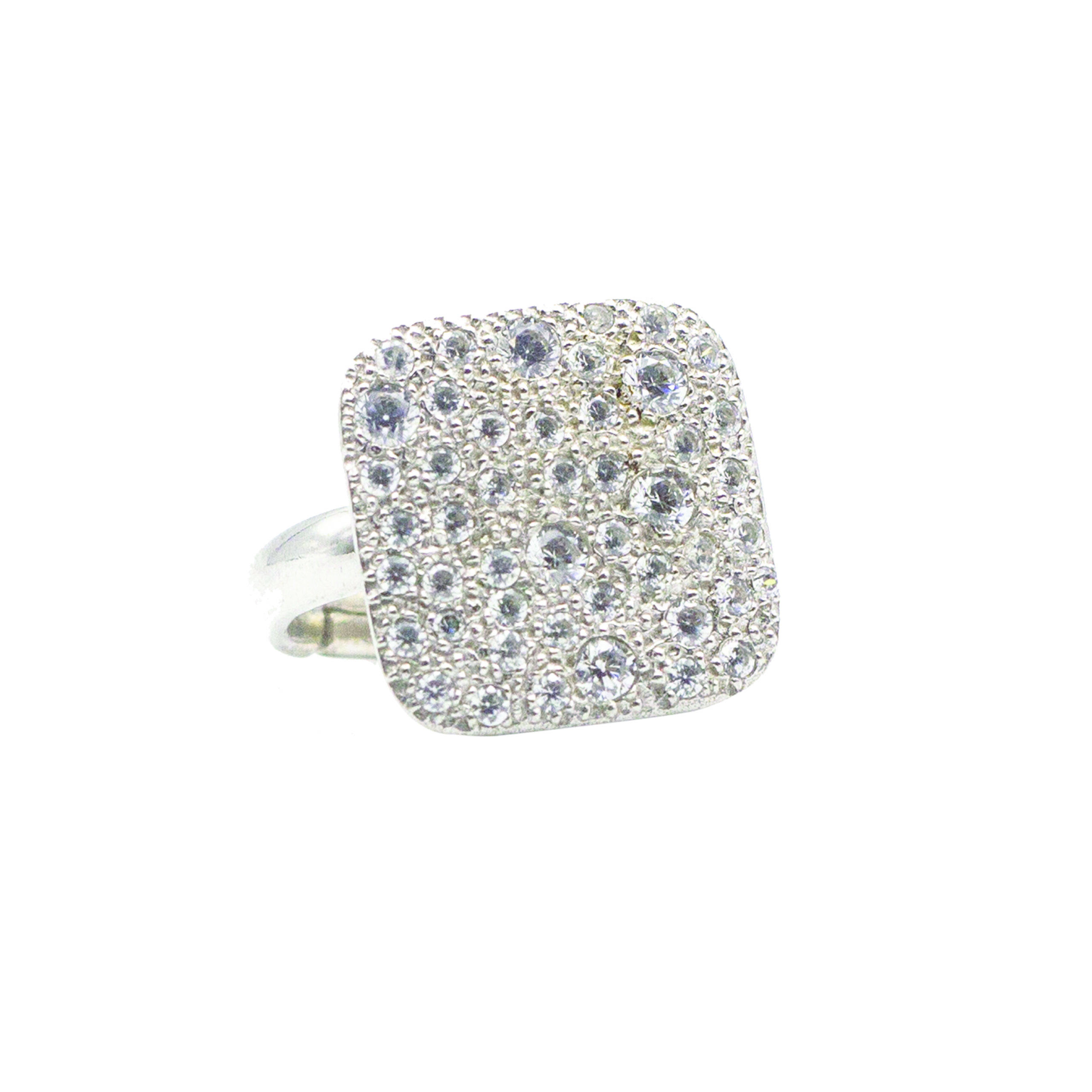 Alisei - Anello Pavè Quadrato Medio - immagine 5