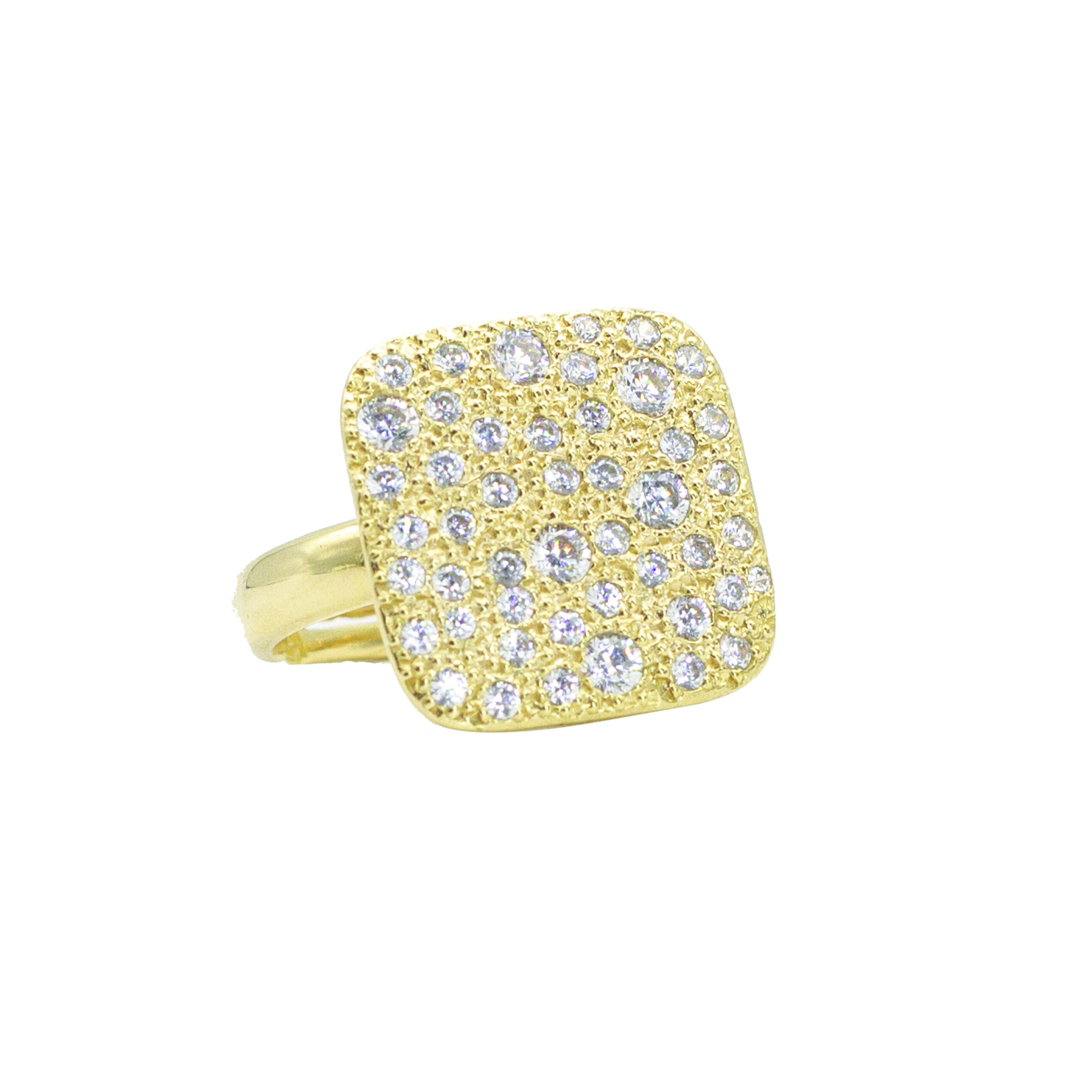 Alisei - Anello Pavè Quadrato Medio - immagine 3