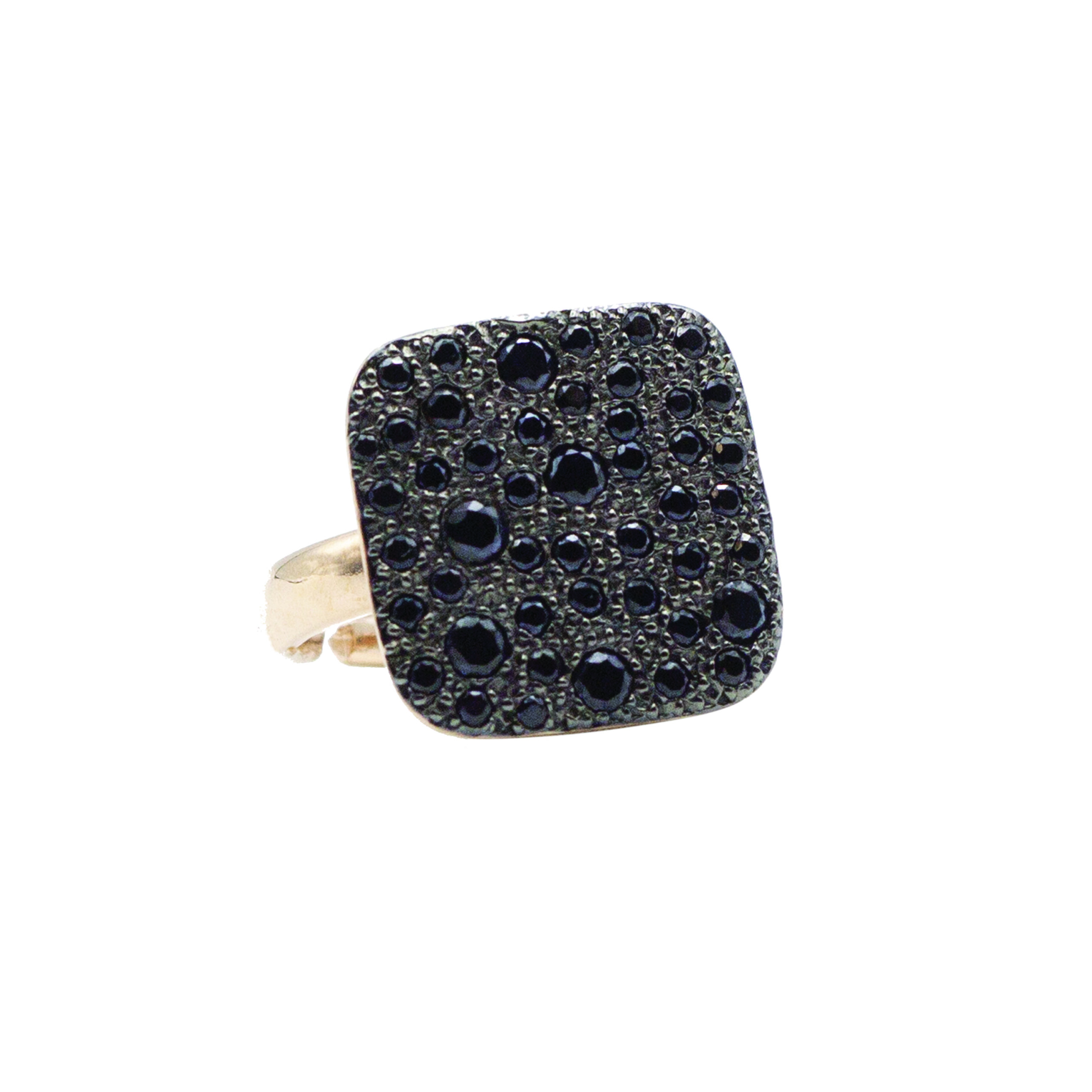 Alisei - Anello Pavè Quadrato Medio - immagine 4