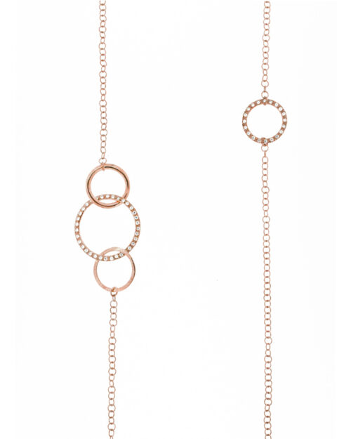 Alisei - Collana cerchi misti con zirconi