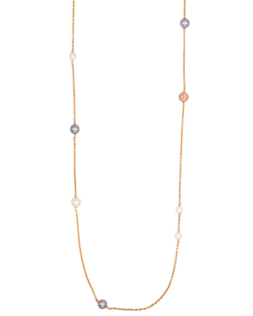 Alisei - Collana Perle Alternate con Boulle