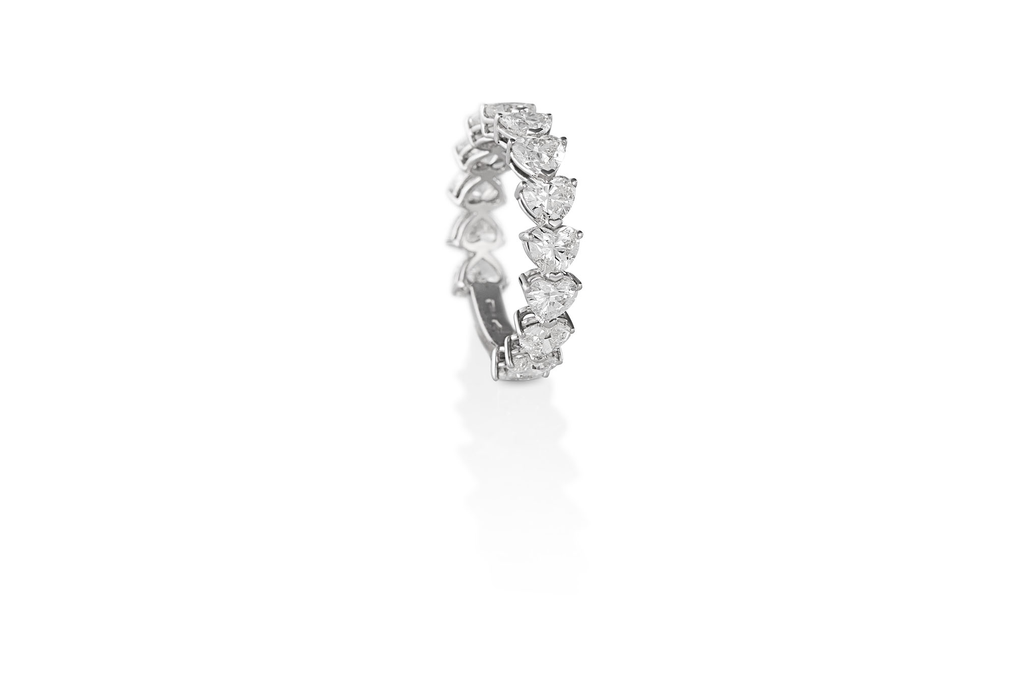 Mario Mossa - Anello eternity con diamanti a cuore