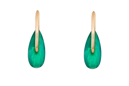 Mario Mossa - Orecchini in oro rosa con agata verde