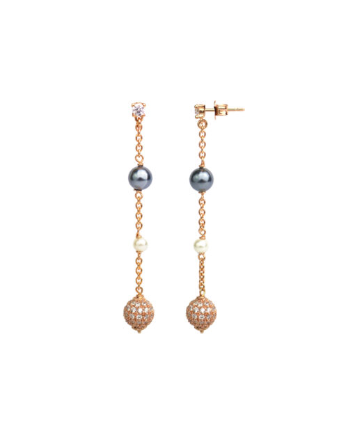 Alisei - Orecchino Perle Alternate con Boulle