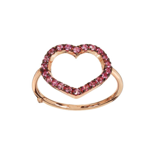 Marco Gerbella - Anello cuore e zaffiri rosa
