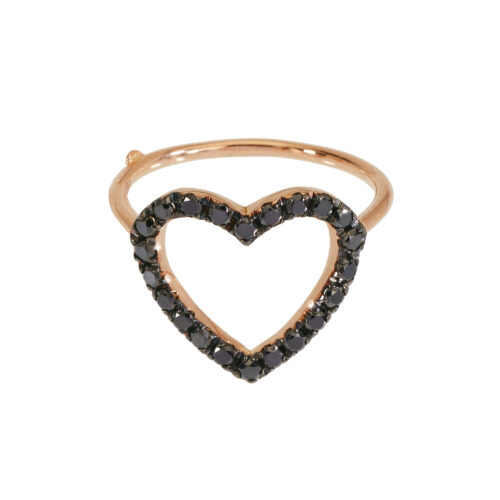 Marco Gerbella - Anello Cuore Diamanti Neri