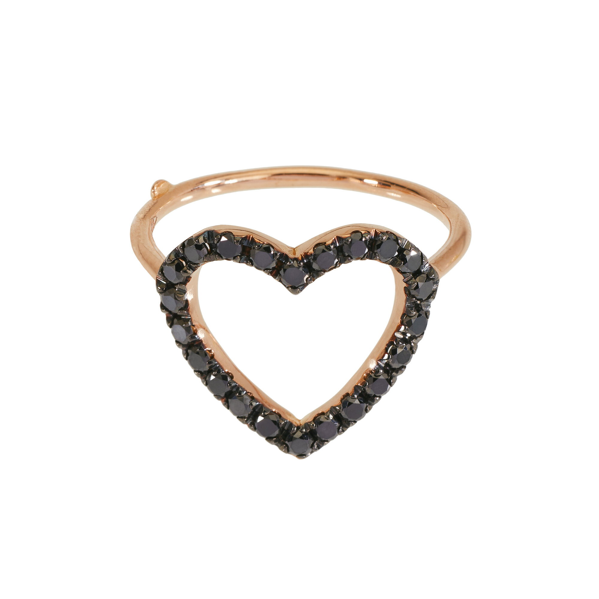 Marco Gerbella - Anello Cuore Diamanti Neri