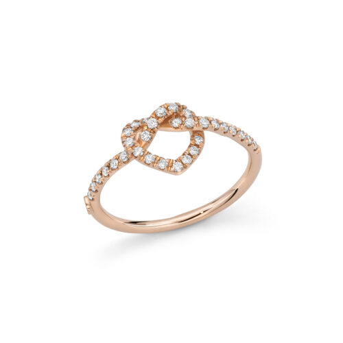 Marco Gerbella – Anello Cuore Nodo Diamanti