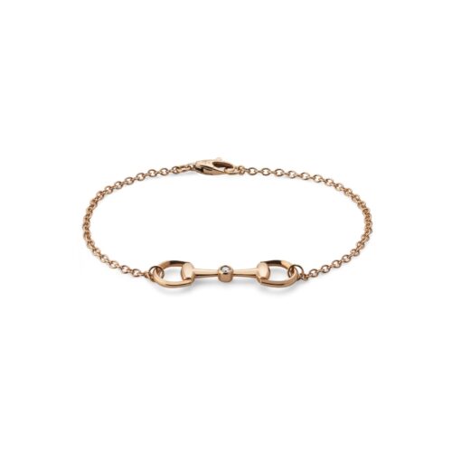 Horsebit Gucci Bracciale catena diamanti oro 18k
