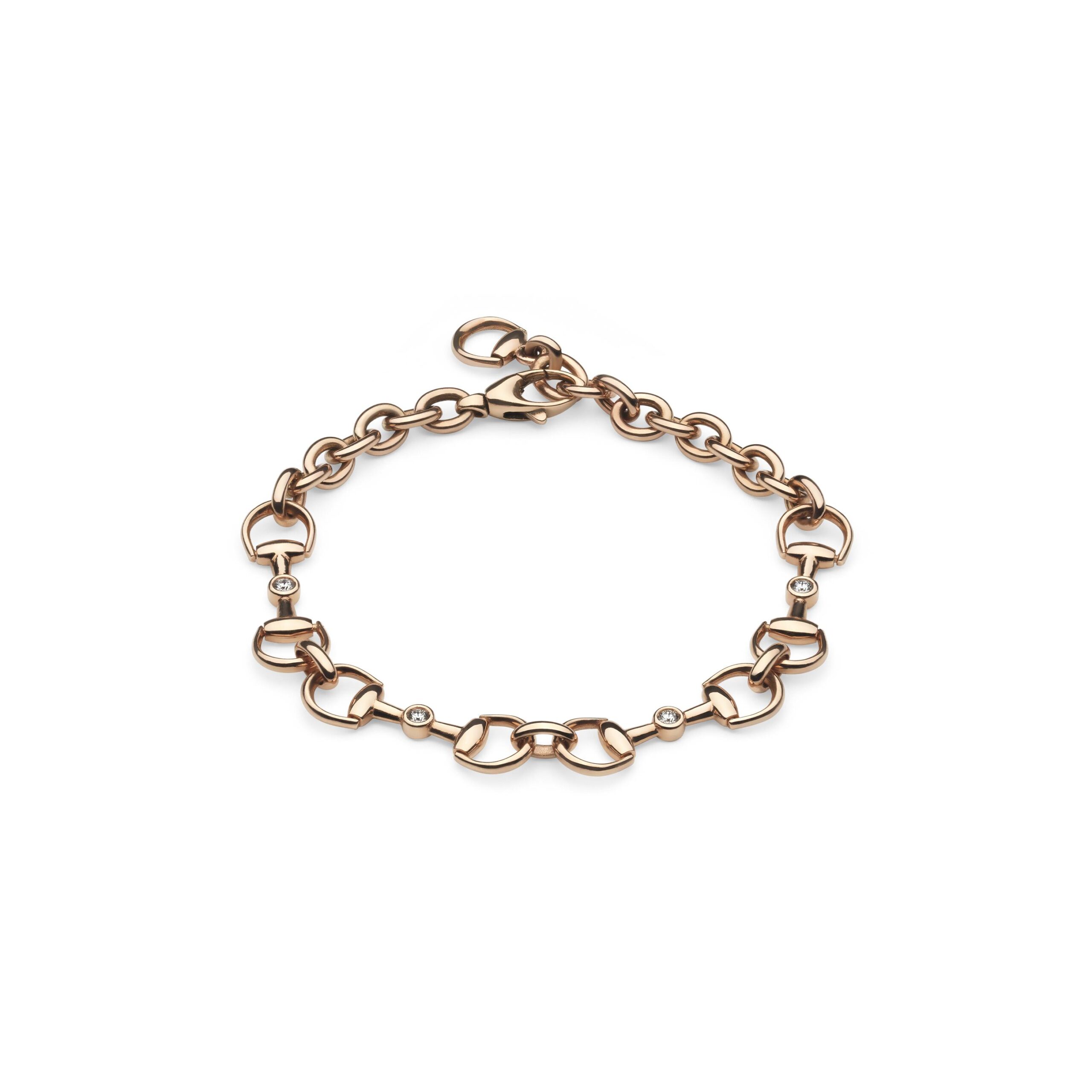 Horsebit Gucci Bracciale diamanti oro 18k