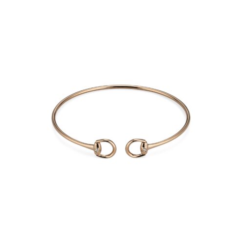 Horsebit Gucci Bracciale rigido con diamanti e morsetto oro 18k